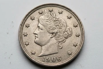 a 1906 Nickel highlighting Liberty profile